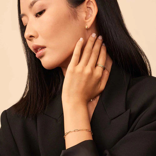 Venice Link Bracelet | White Gold 14k