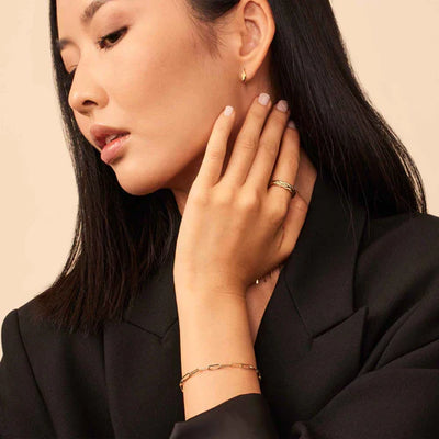 Venice Link Bracelet | White Gold 14k