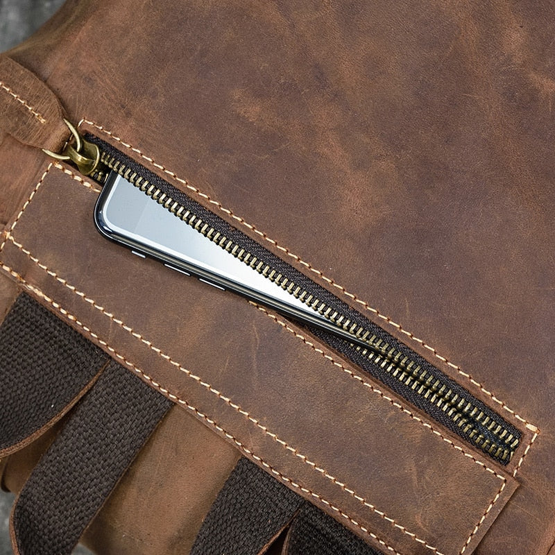 Backpack Large Capacity Leather Bag
