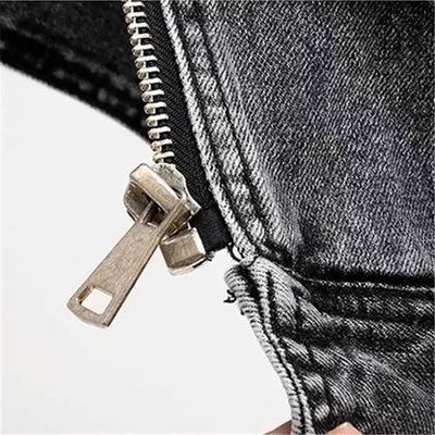 Raven Denim Biker Vest