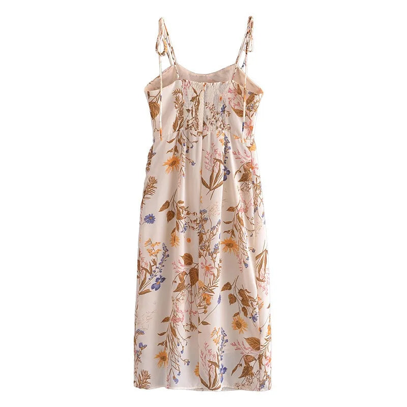 Avencea | Floral Printed Strap Dress