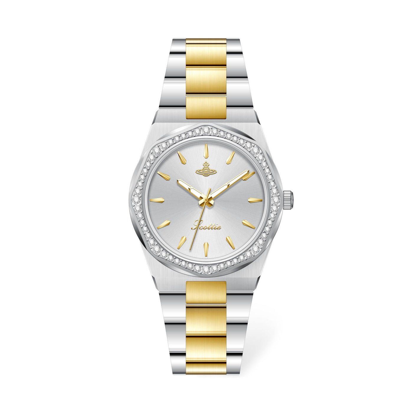Stainless Octagonal Diamond Dainty Watch