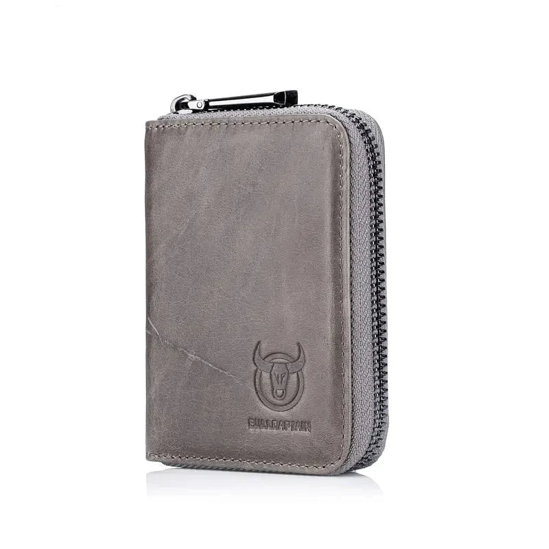 Vinthentic BULLCAPTAIN Compact RFID Leather Card Holder