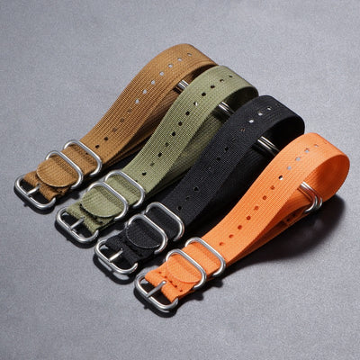 Ribbed Nylon Watch Band
