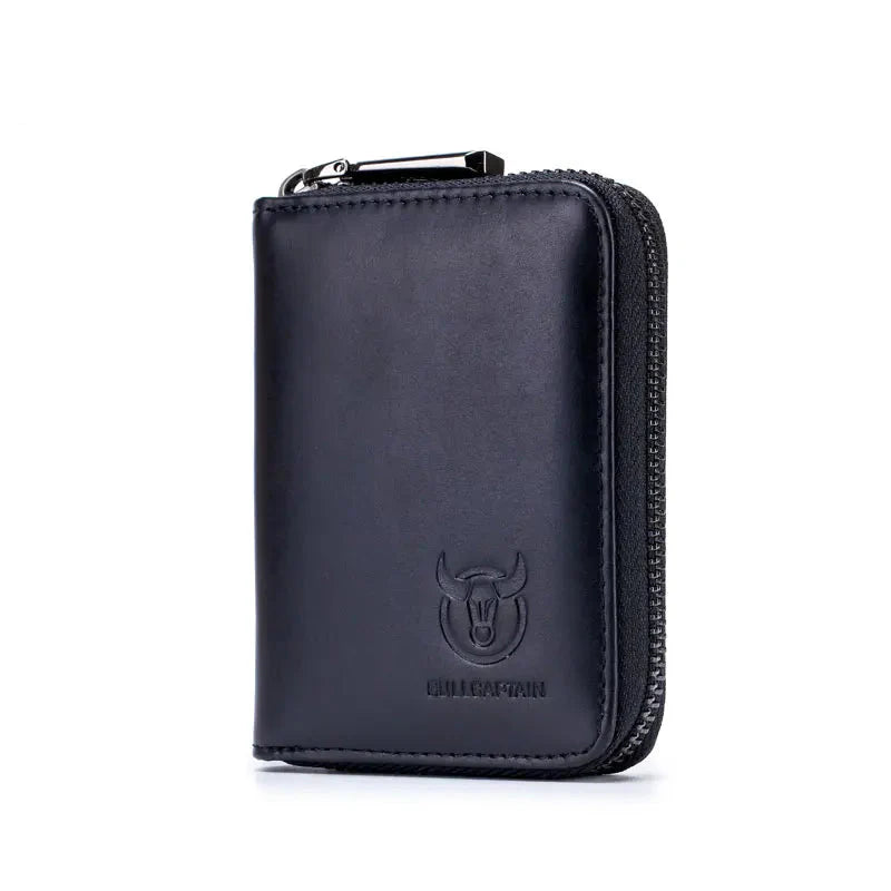 Vinthentic BULLCAPTAIN Compact RFID Leather Card Holder
