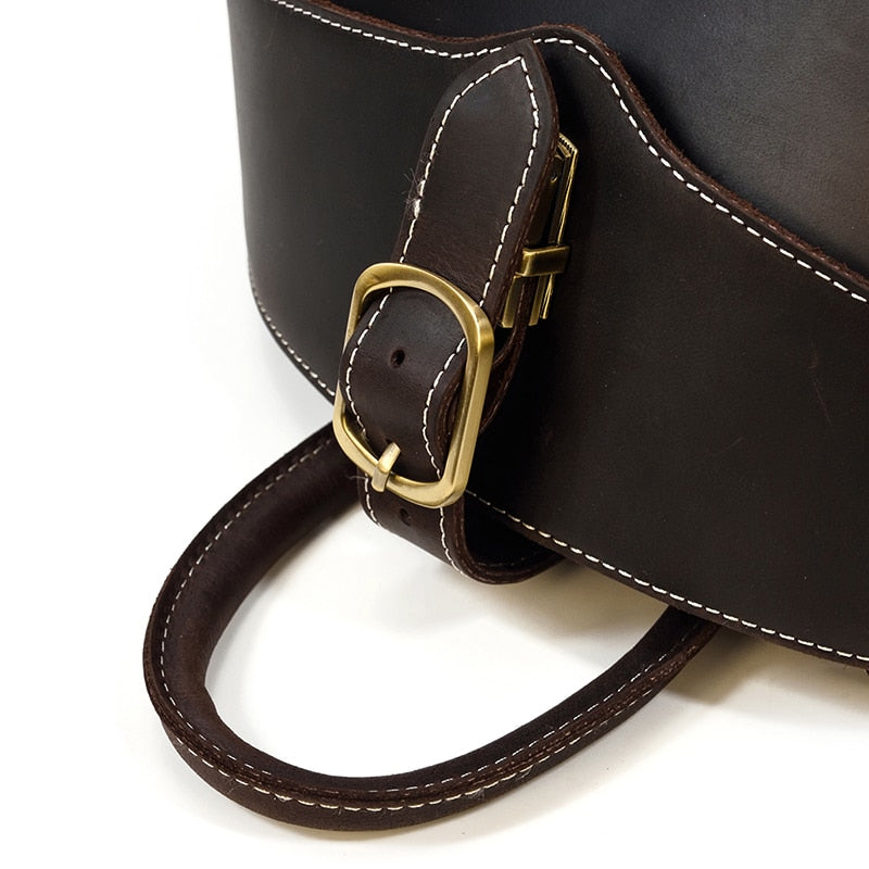 Leather Backpack Beetle Style Women Rucksack