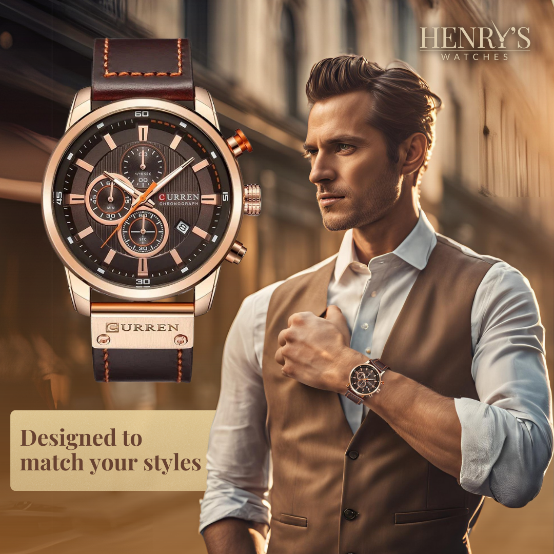 Harry Melbourne® - Elegant Quartz Watch with Leather Band