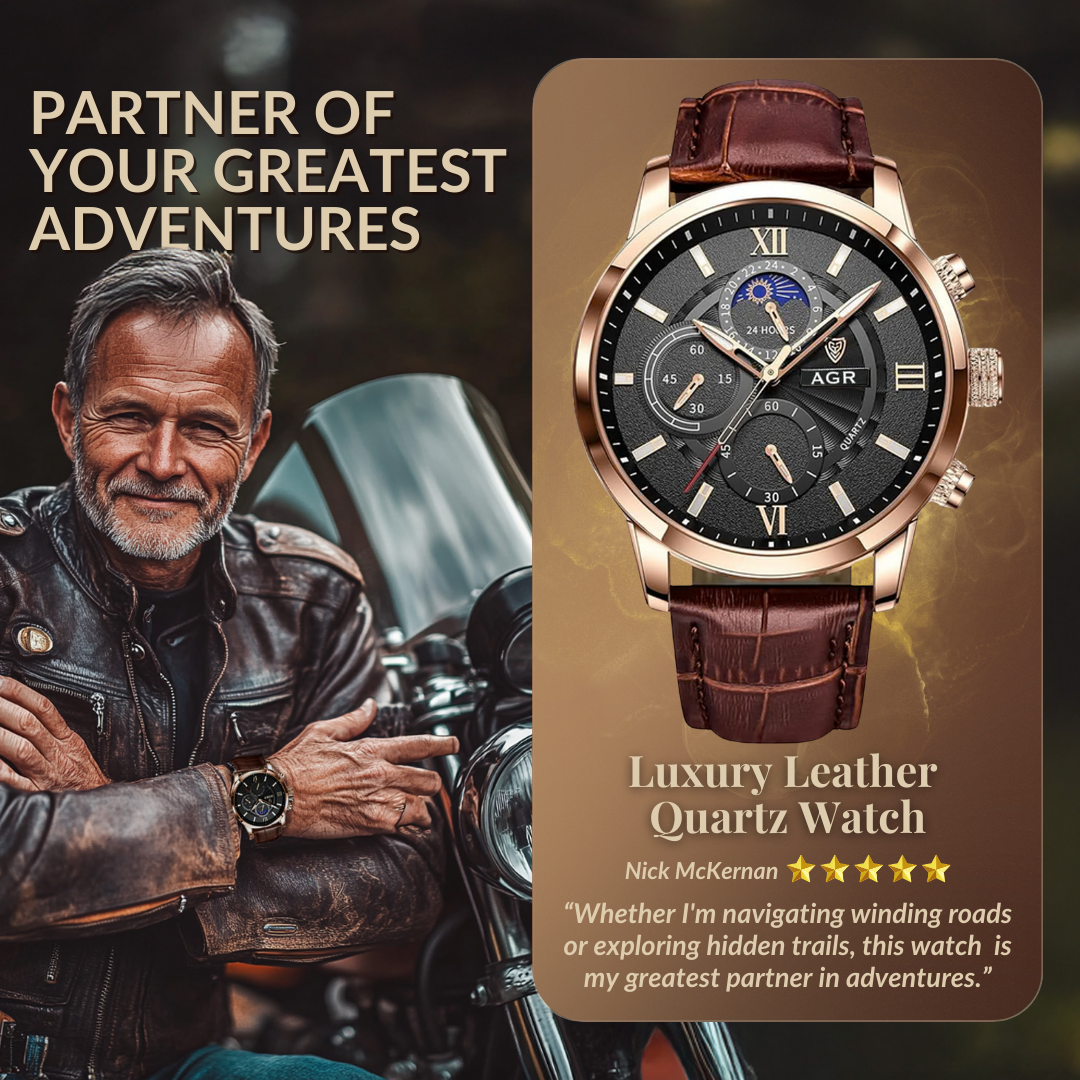 Luxury Leather Quartz Watch