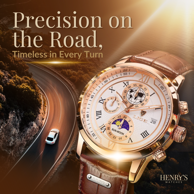 Premium Leather Band Chronograph Watch