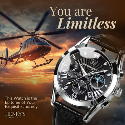 Sleek Leather Band Luxury Watch