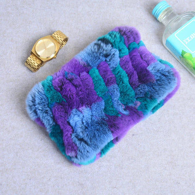 Women Real Fur Handmade Stretch Fur Scarf Knit Genuine Rex Rabbit Fur Headbands Girls Natural Fur Ring Cowl Snood Scarves Winter