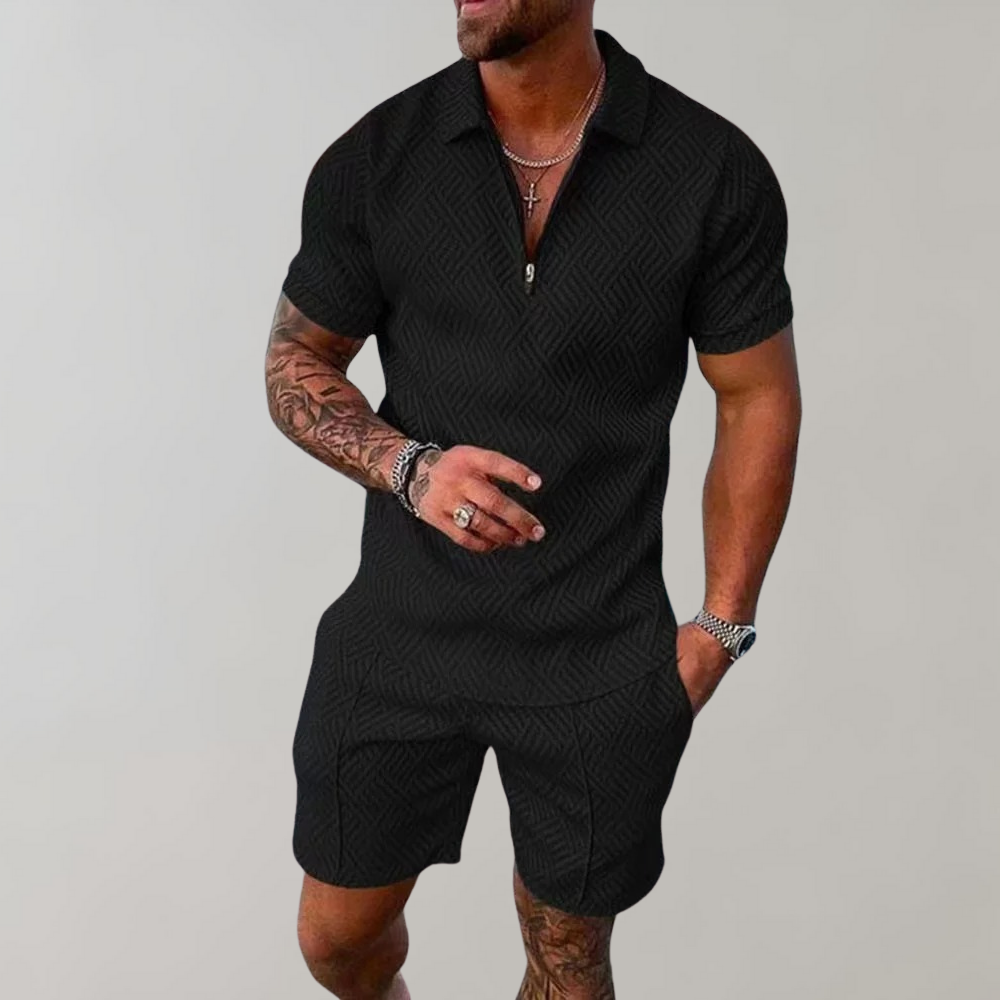 Avencea - Men's Summer Set with Polo Shirt and Shorts