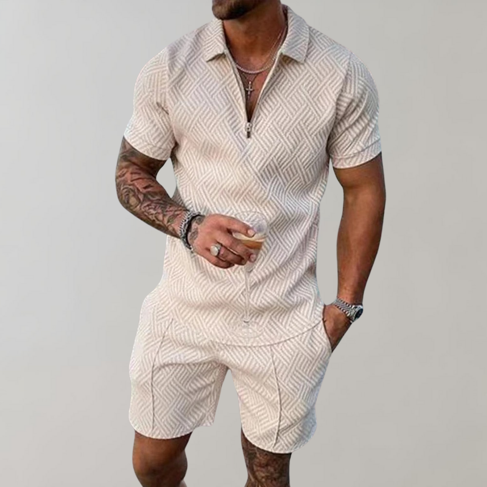 Avencea - Men's Summer Set with Polo Shirt and Shorts