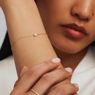 Cléa Moissanite Stone Bracelet | Gold 14k