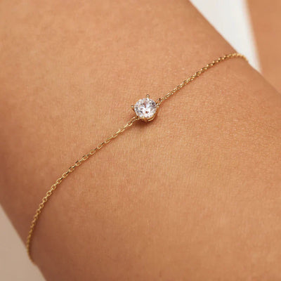 Cléa Moissanite Stone Bracelet | Gold 14k