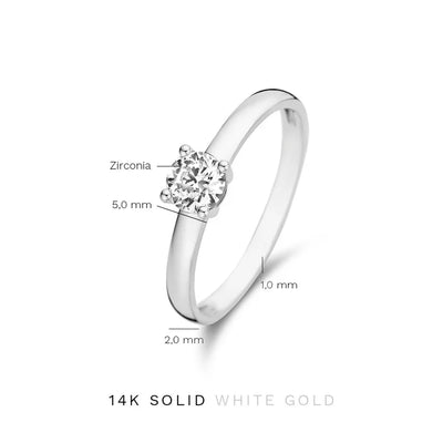 Mira Castelle Ring | White Gold 14k
