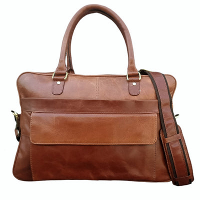 Light Brown Leather Laptop Bag