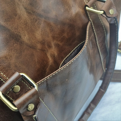 Crazy Horse Leather Mini Duffel Bag