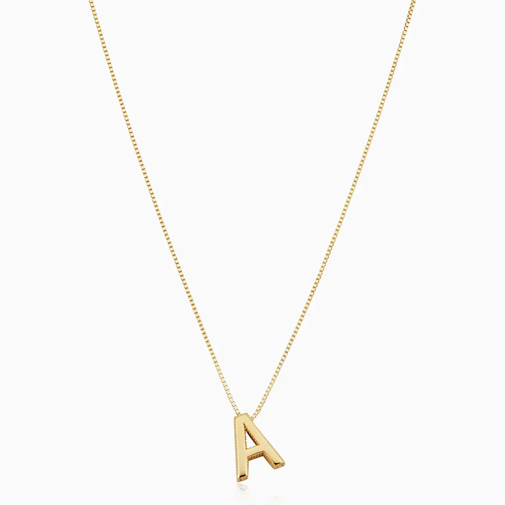 Love letter initial necklace - Gold 18k