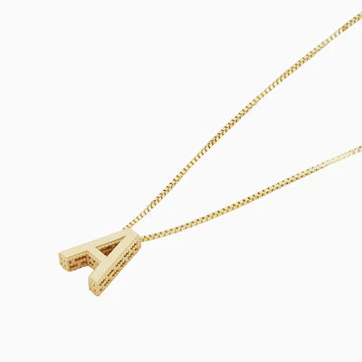 Love letter initial necklace - Gold 18k