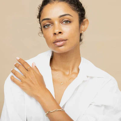 Love letter initial necklace - Gold 18k