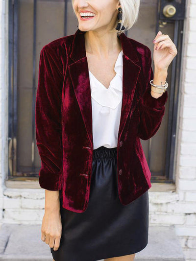 Avencea Blazer with Lapel Collar, Fashionable Women's Jacket