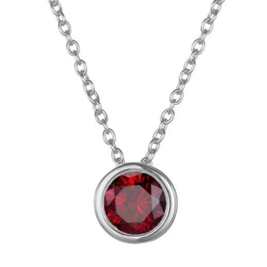 Lunaria Gemmara Birthstone Necklace | White Gold 18k
