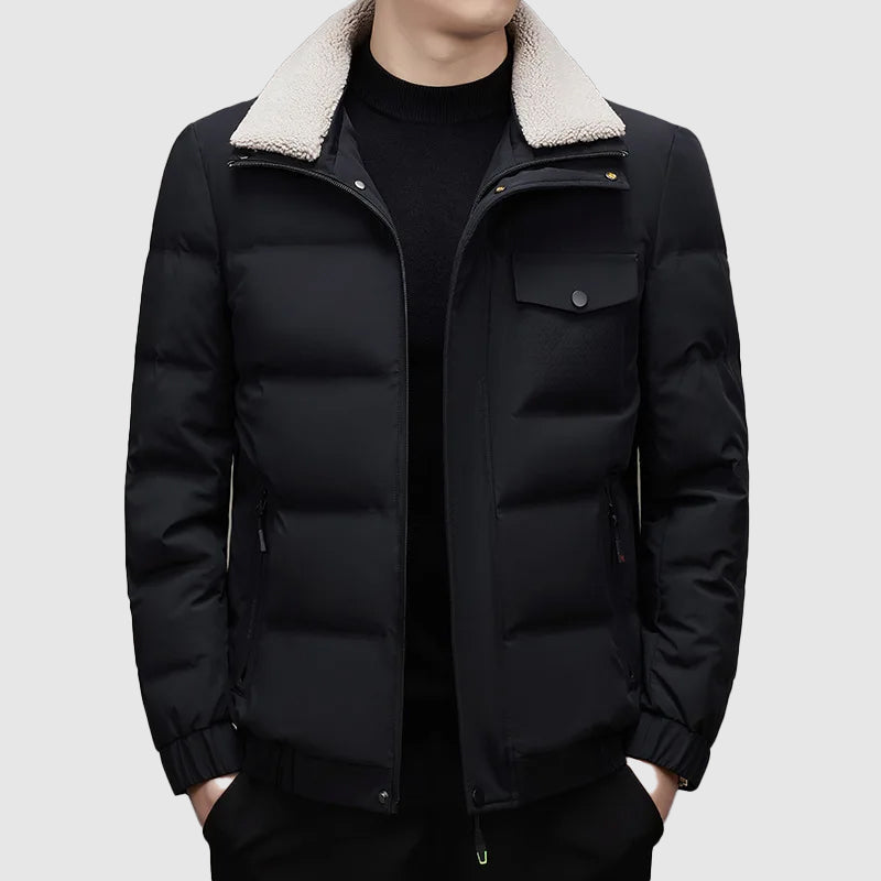 Valentino Nero – Quilted Bomber Jacket
