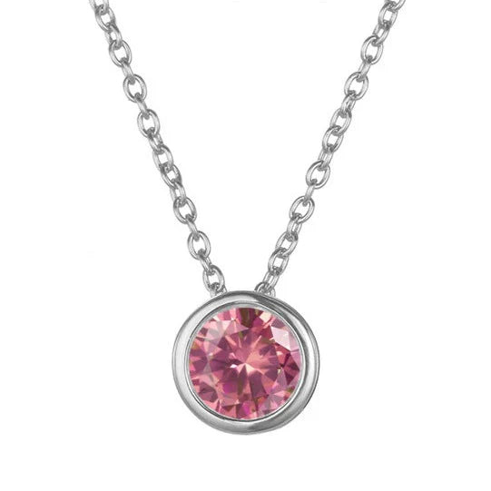 Lunaria Gemmara Birthstone Necklace | White Gold 18k