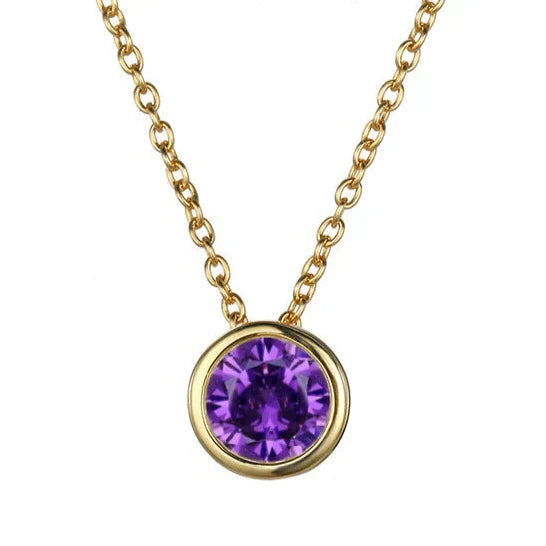 Lunaria Gemmara Birthstone Necklace | Gold 18k