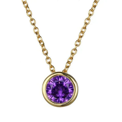 Lunaria Gemmara Birthstone Necklace | Gold 18k