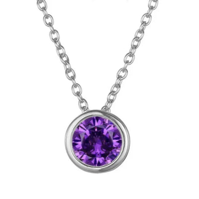 Lunaria Gemmara Birthstone Necklace | White Gold 18k