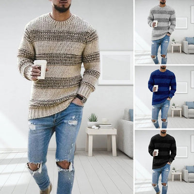 Avencea - Men's Thick Knitted Norwegian Sweater with Optimal Warmth and Style