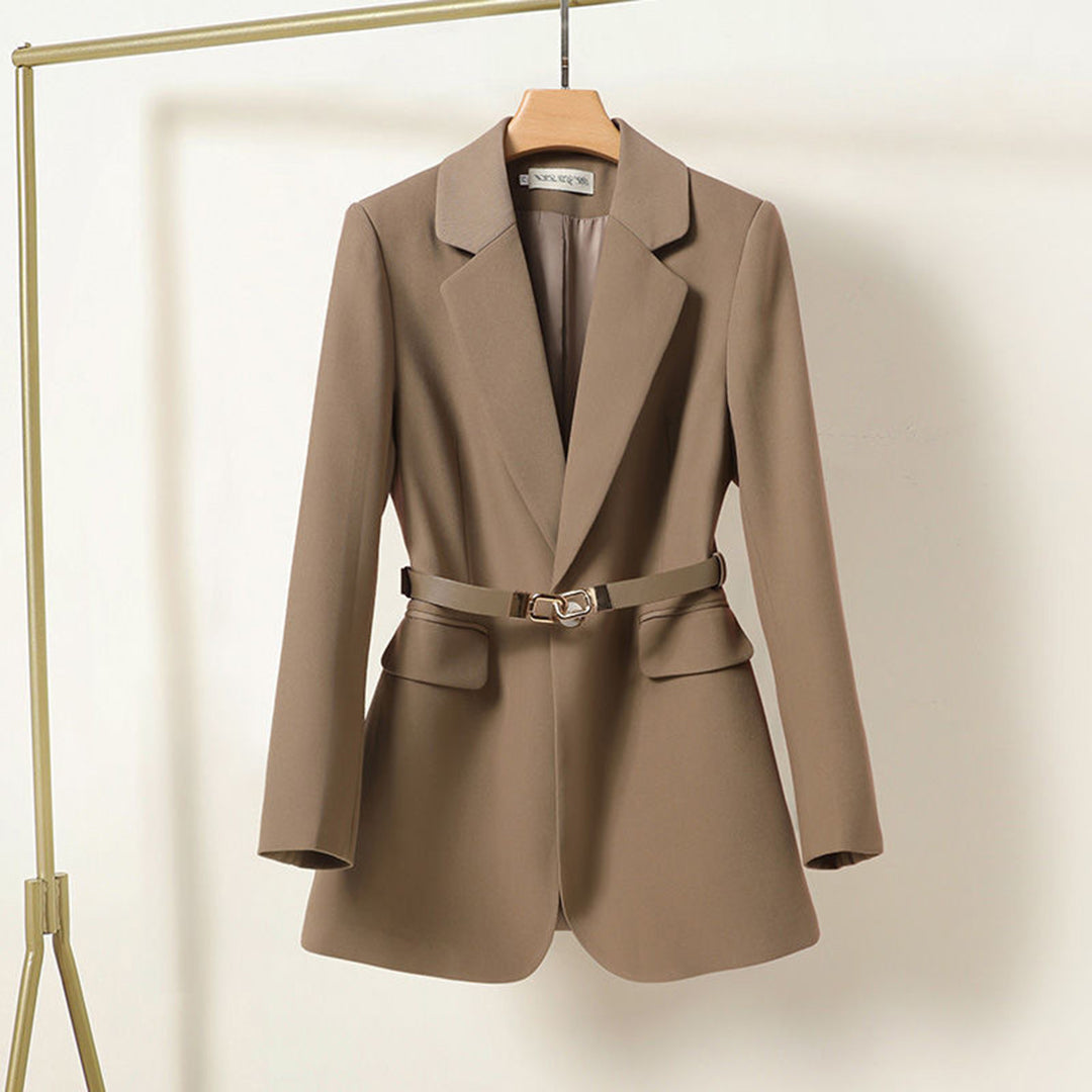 Avencea - Long blazer with belt for women - Timeless elegance and versatile stylish design