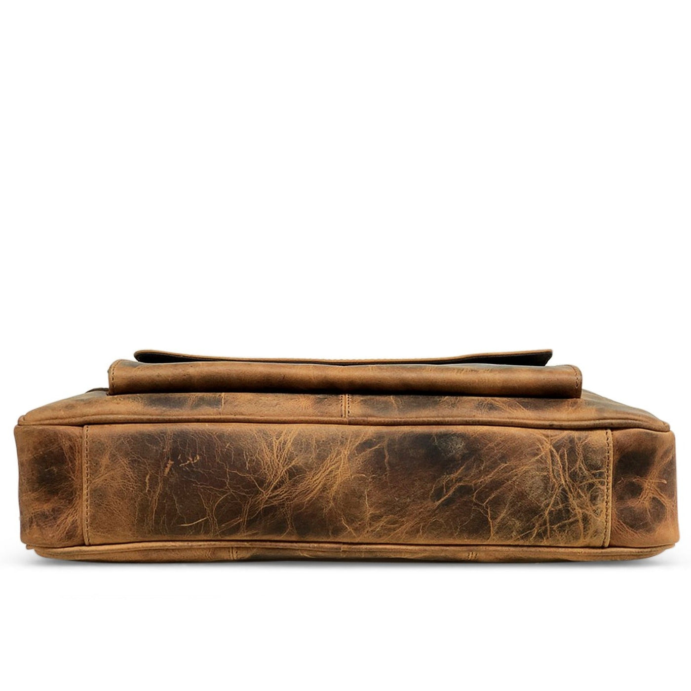 Hunter Brown Leather Laptop Bag