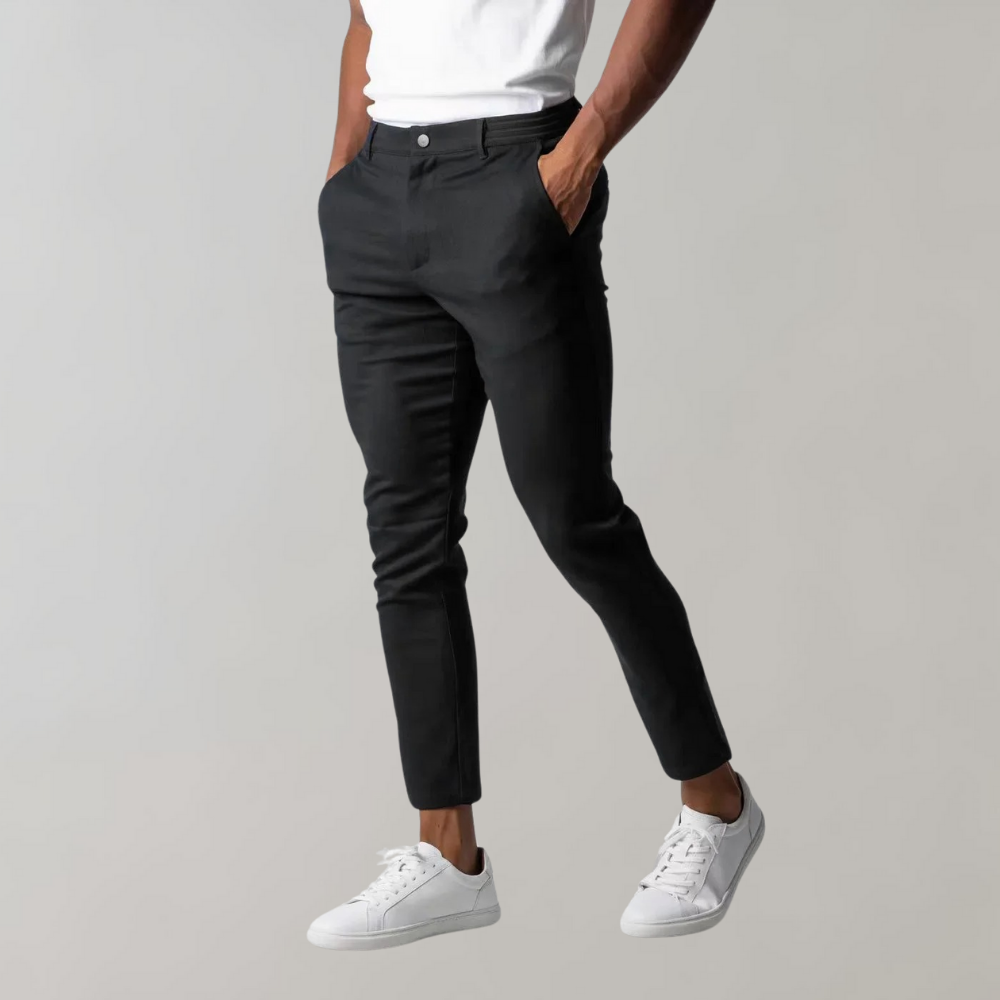 Avencea - Men's Chino Pants in Black, Gray, Khaki, and Blue