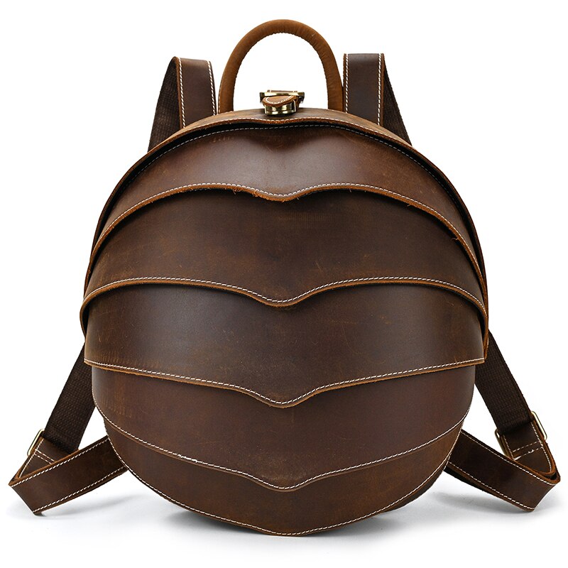 Leather Backpack Beetle Style Women Rucksack