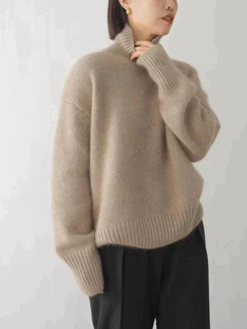 Hazel™ | High Neck Cashmere Sweater