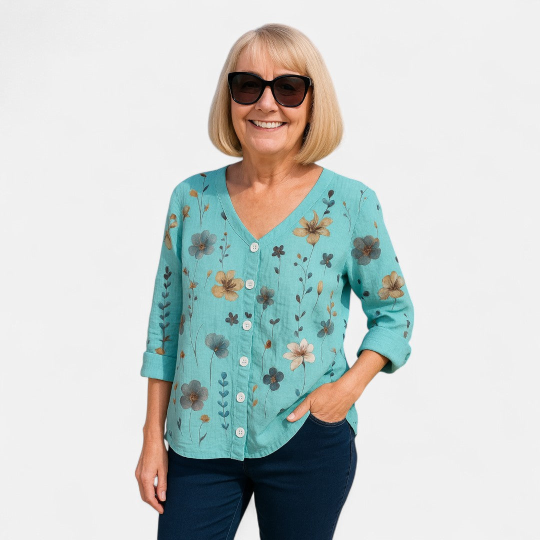 NORTHLINE STUDIO™ | Loose-Fit Floral Top