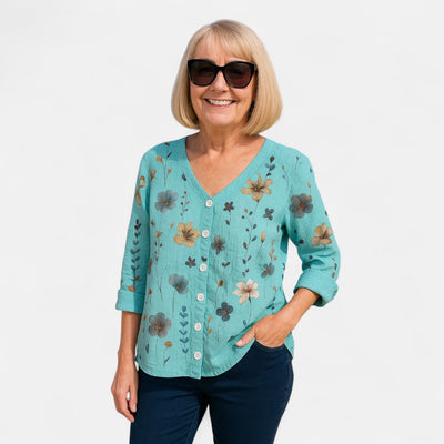 NORTHLINE STUDIO™ | Loose-Fit Floral Top