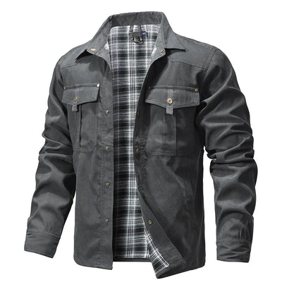Lumberjack Flannel Lined Shirt Jacket for Men