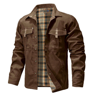 Lumberjack Flannel Lined Shirt Jacket for Men