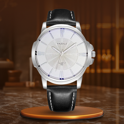 Luxurious Blue Glass Leather Watch™