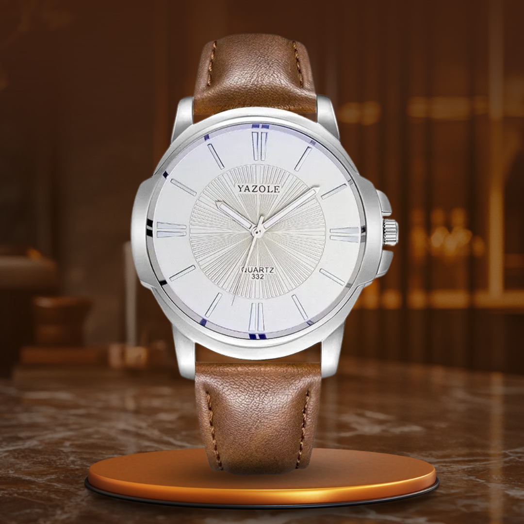 Harry Melbourne® - Luxurious Blue Glass Leather Watch