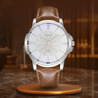 Harry Melbourne® - Luxurious Blue Glass Leather Watch