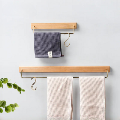 Vinthentic Wooden Bath Towel Rail