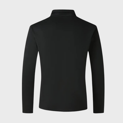 Avencea - Long Sleeve Polo Shirt with Collar