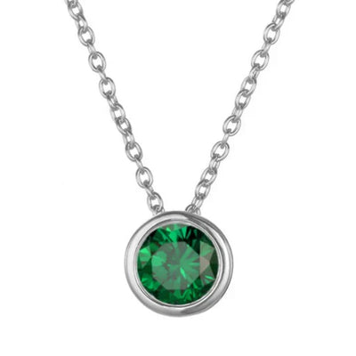 Lunaria Gemmara Birthstone Necklace | White Gold 18k