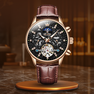 Mechanical Automatic Watch with Leather Strap™