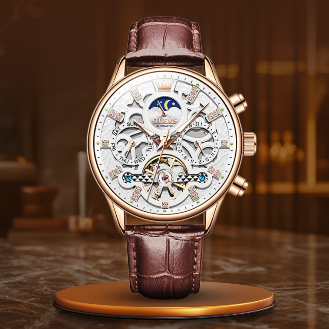 Mechanical Automatic Watch with Leather Strap™